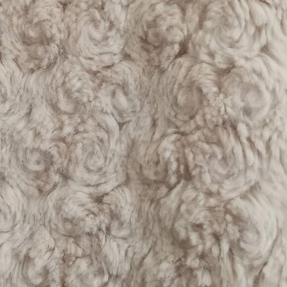 Dennis Brasso Faux Fur Coat Rosette Pattern XS Creamy Tan Gold Satin Pockets - Picture 3 of 14